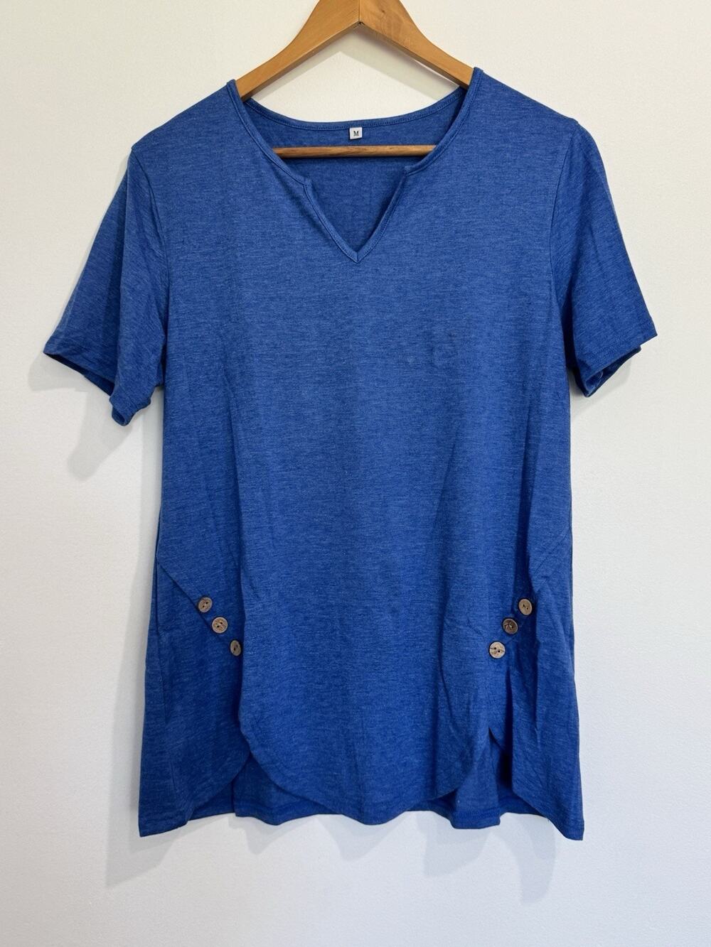 Women's Blue Short Sleeve Tunic Size M #1105